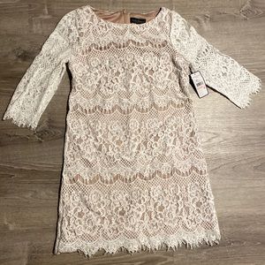 Jessica Howard white lace shift dress